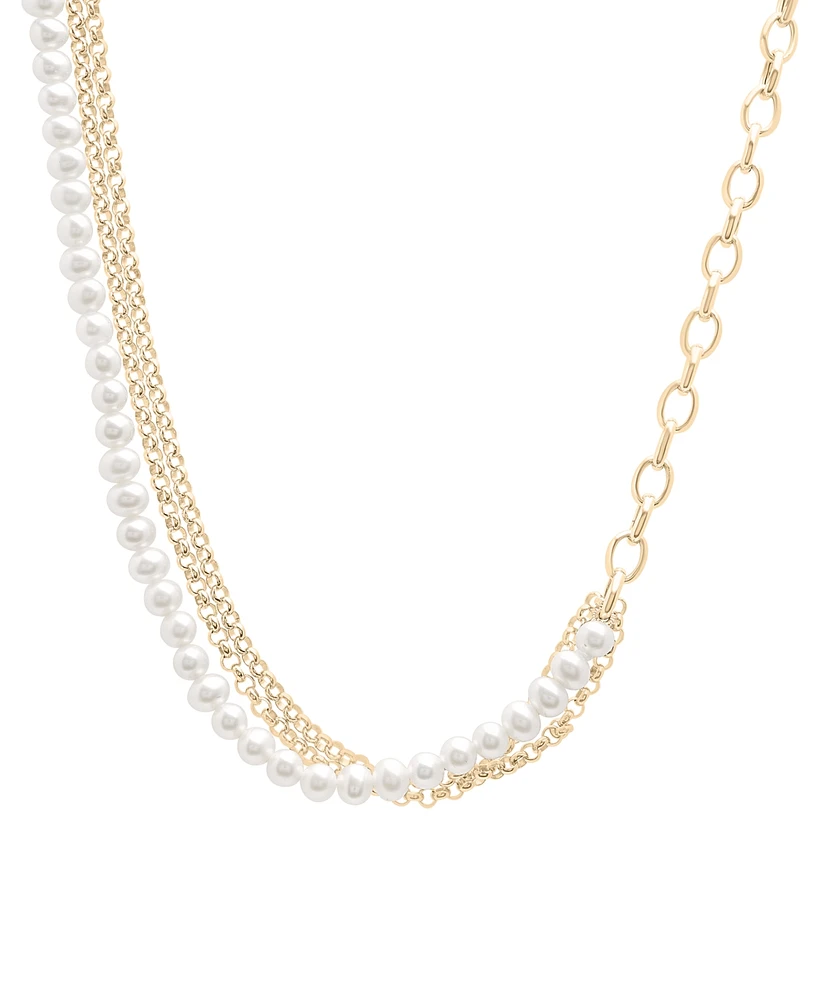 Audrey by Aurate Cultured Freshwater Pearl (5mm) Multi-Layer Statement Necklace in Gold Vermeil, Created for Macy's