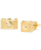 Kate Spade New York Gold-Tone Away We Go Cubic Zirconia Camera Stud Earrings