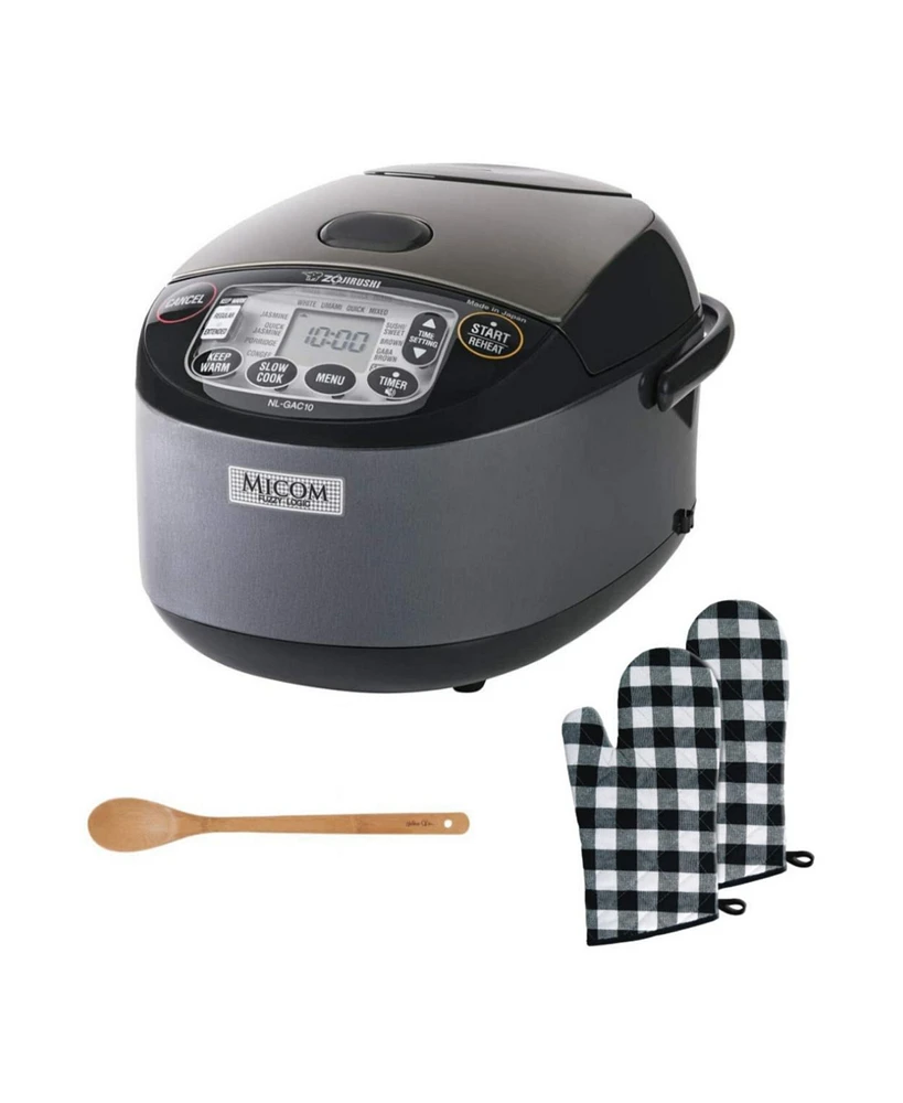 Zojirushi Nl-GAC10BM 5.5 Cup Umami Micom Rice Cooker Bundle