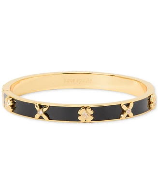 Kate Spade New York Cubic Zirconia & Color Inlay Flower Bangle Bracelet