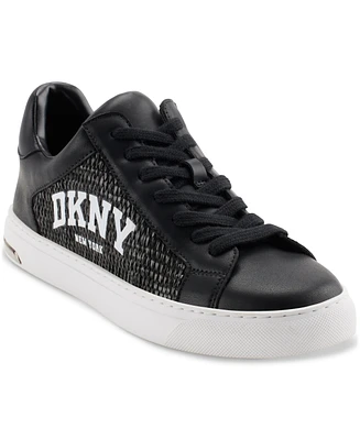 Dkny Women's Abeni Arch Raffia Logo Low-Top Sneakers