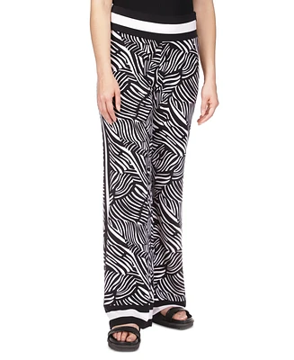 Michael Kors Women's Zebra-Print Wide-Leg Pants