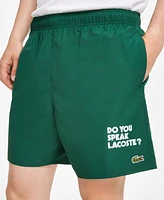 Lacoste Men's Quick-Dry Printed 6" Swim Trunks