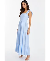 Quiz Women's Textured Jersey Tiered Maxi Dress