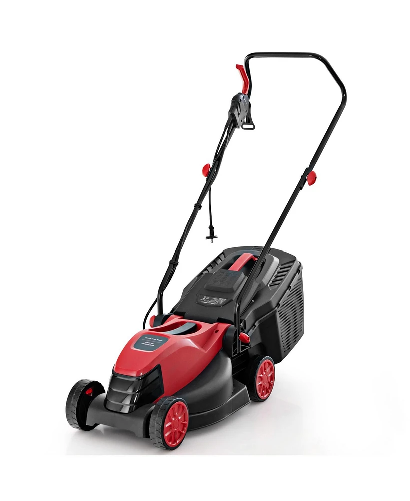 Slickblue 10 Amp 13 Inch Electric Corded Lawn Mower with Collection Box