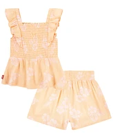 Levi's Little Kids Peplum Tank Top and Shorts Set