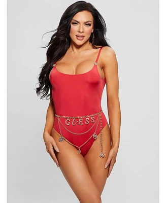 Guess Women's Belted One-Piece Swimsuit