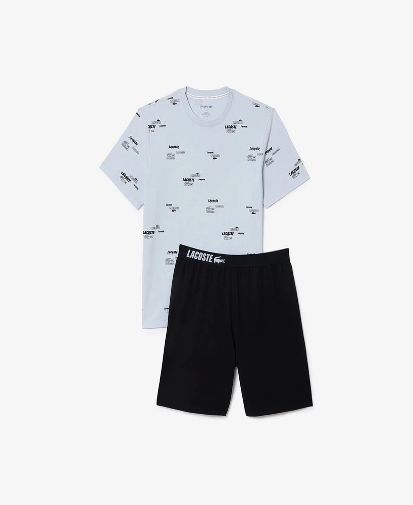 Lacoste Men's Print Top Pajama Set