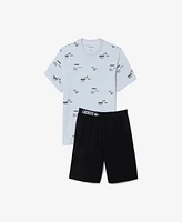 Lacoste Men's Print Top Pajama Set