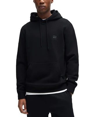 Boss by Hugo Men's Regular-Fit Cotton Terry Logo Patch Hoodie