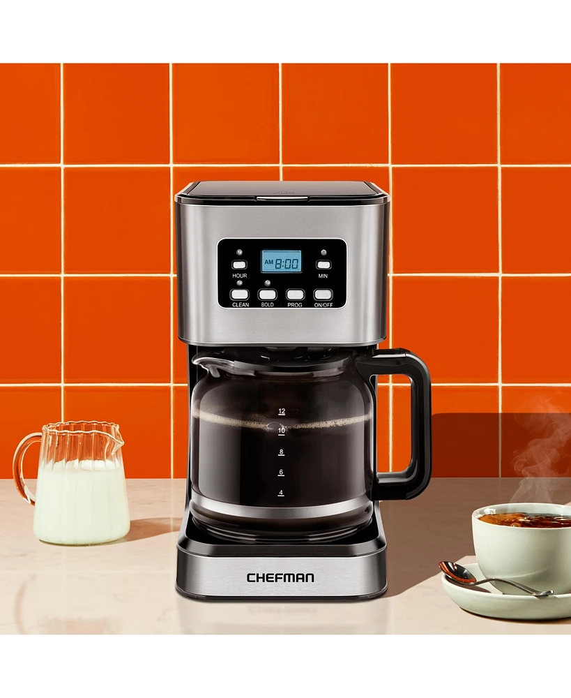 Chefman 12-Cup Programmable Coffee Maker with Digital Display and Auto Shut Off