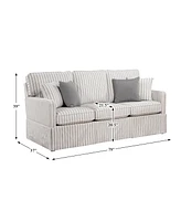 White Label Emilio 79" polyester Sofa - Multi