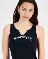 Self Esteem Juniors' Whatever Graphic-Print Tank Top