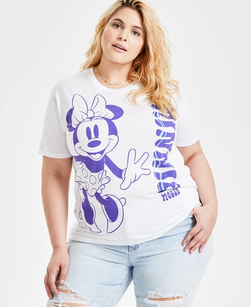 Disney Trendy Plus Minnie Mouse Graphic Print T-Shirt