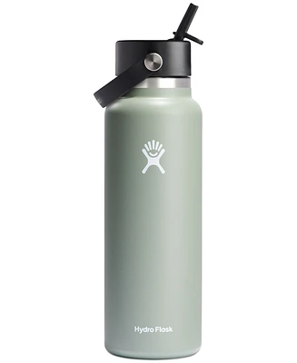 Hydro Flask 40-Oz Wide-Mouth Flex Straw Stainless Steel Bottle