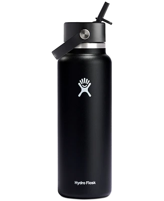 Hydro Flask 40-Oz Wide-Mouth Flex Straw Stainless Steel Bottle