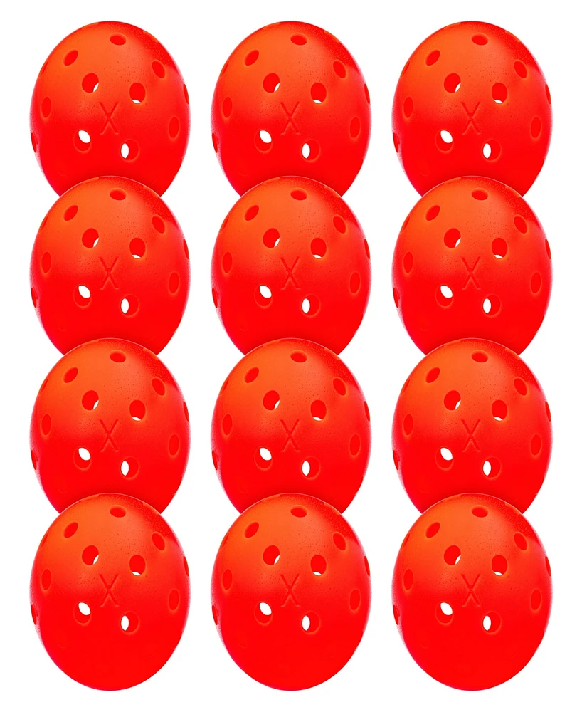 Franklin Sports X-40 Outdoor Pickleballs - 12 Pack Ember