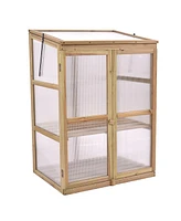 Slickblue 30 x 22.5 x 43 Inch Garden Portable Wooden Greenhouse