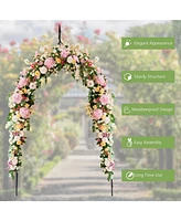 Slickblue 8 Feet 4 Inch High Gothic Steel Rose Arch
