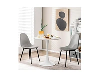 Slickblue 32 Inch Modern Tulip Round Dining Table with Mdf Top-White