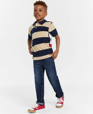 Tommy Hilfiger Toddler Little Boys Colorblocked Stripe Polo Shirt Kent Stretch Jeans