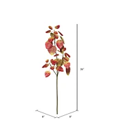 Vickerman 36" Artificial Autumn Red Eucalyptus Spray. Includes 3 sprays per pack.