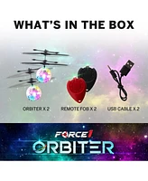 Force1 Orbiter Flying Orb Ball Hand Operated Drones for Kids - 2 Pack