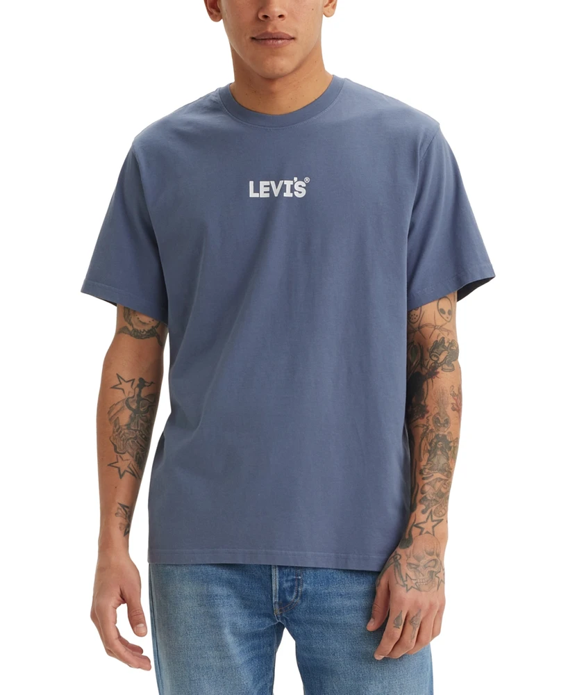 Levi's Men's Relaxed-Fit Tidal Wave Logo Graphic T-Shirt