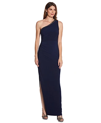 Adrianna Papell One-Shoulder Jersey Gown