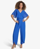 kensie Women's Flutter-Sleeve Jumpsuit