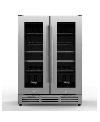 Fc Design 23.5'' 42 Bottle Dual Zone Freestanding Wine Refrigerator Cooler