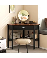 Slickblue Corner Wooden Piece Laptop Computer Desk