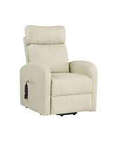 Simplie Fun Ricardo Recliner Chair w/Power Lift, Beige Pu