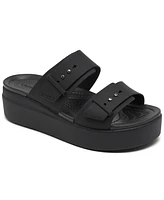 Crocs Women's Brooklyn Low Wedge Sandals from Finish Line