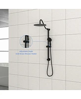 Matte Black 10" Shower System with 5 Function Hand Shower