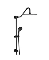 Streamdale Furniture Matte Black 10" Shower System with 5 Function Hand Shower