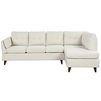 Streamdale Furniture 97.2" Modern Linen Fabric Sofa, L-Shaped Couch With Chaise Lounge, Sectional Sofa With One