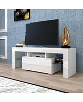Entertainment Tv Stand, Large Tv Stand Tv Base Stand With Led Light Tv Cabinet