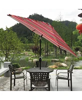 9FT Umbrella Red Stripes