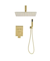 Streamdale Furniture Ceiling Mounted Shower System Combo Set With Handheld And 10 Shower Head