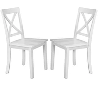 5 Pieces Dining Table And Chairs Set For 4 Persons, Kitchen Room Solid Wood Table With 4 Chair