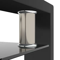 Modern Black Glass Coffee Table Set for Living Room