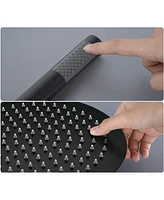 10" Matte Black Roud Rain Shower Head And Handheld Shower Head Set