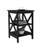 Streamdale Furniture Oxford Small Side Table Black-mdf Material Legs