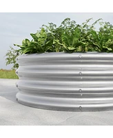 32.0811.4" Tall Round Raised Garden Bed, Metal Raised Beds for Vegetables, Outdoor Garden Raised Planter Box, Backyard Patio Planter Raised Beds