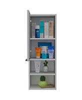 Mila Bathroom Cabinet, Two Internal Shelves, Two External Shelves, Single Door - White