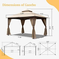 Simplie Fun 10'x13' Outdoor Gazebo with Mosquito Netting