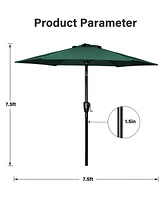 Streamdale Furniture Green 7.5' Patio Table Umbrella with Tilt/Crank