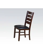 Streamdale Furniture Urbana Side Chair (Set of 2) In Black Pu & Cherry