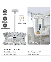 Streamdale Furniture Modern Crystal Chandelier for Living-Room Round Crystal Lamp Luxury Home Decor Light Fixture